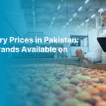 Worker inspecting fruits at a food factory in Pakistan.