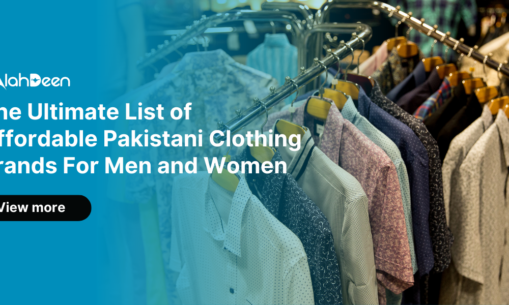 Affordable Pakistani Clothing Brands For Men and Women Rack of stylish shirts in a clothing store