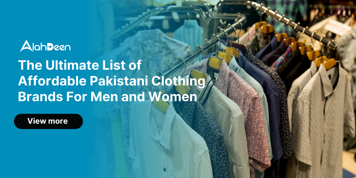 Affordable Pakistani Clothing Brands For Men and Women Rack of stylish shirts in a clothing store