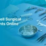 Surgical Instruments Online on a sterile blue table