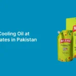 Mezan cooking oil packaging with Alahdeen's B2B platform promotion for wholesale bulk purchasing and direct supplier chat.