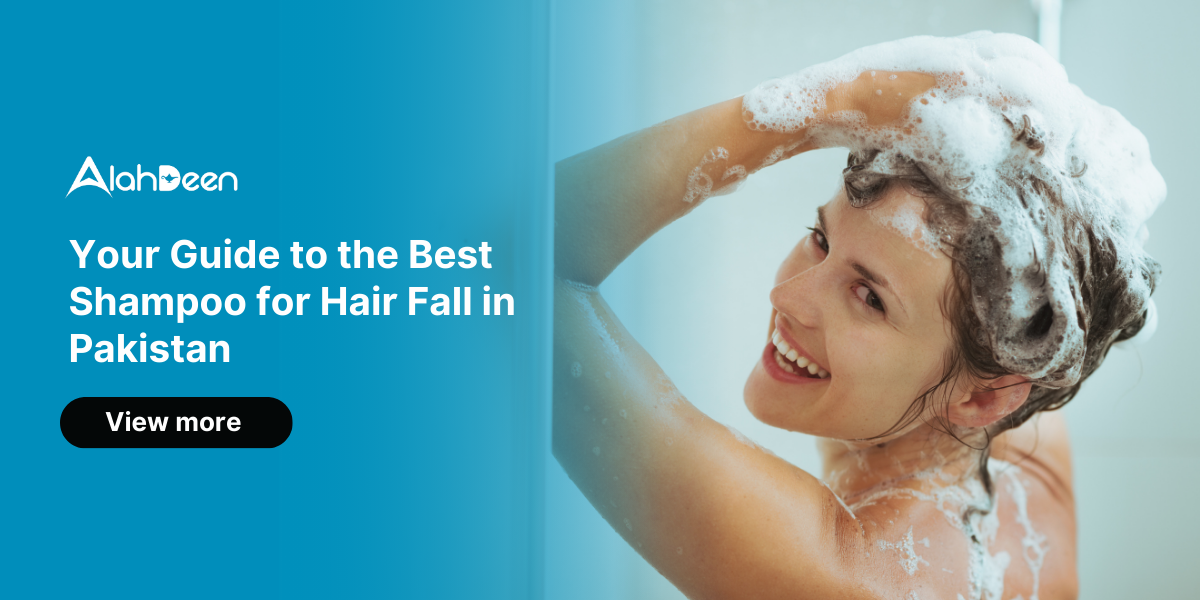Woman washing hair with Best Shampoo for Hair Fall in Pakistan