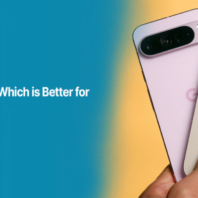 Android vs iPhone comparison for gaming performance showing two smartphones side by side highlighting hardware and design differences.